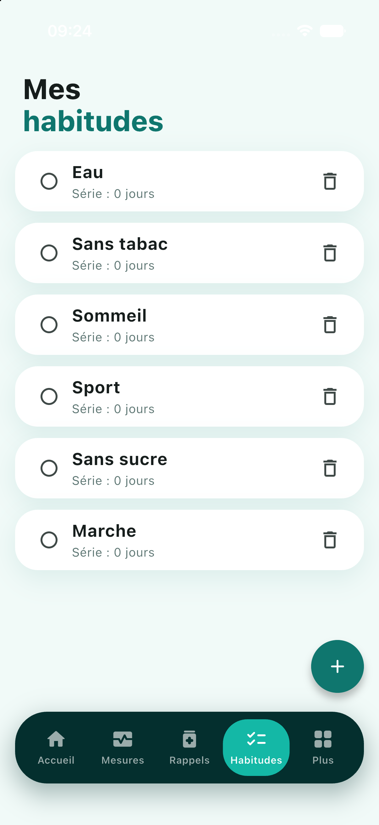 Suivi des habitudes quotidiennes