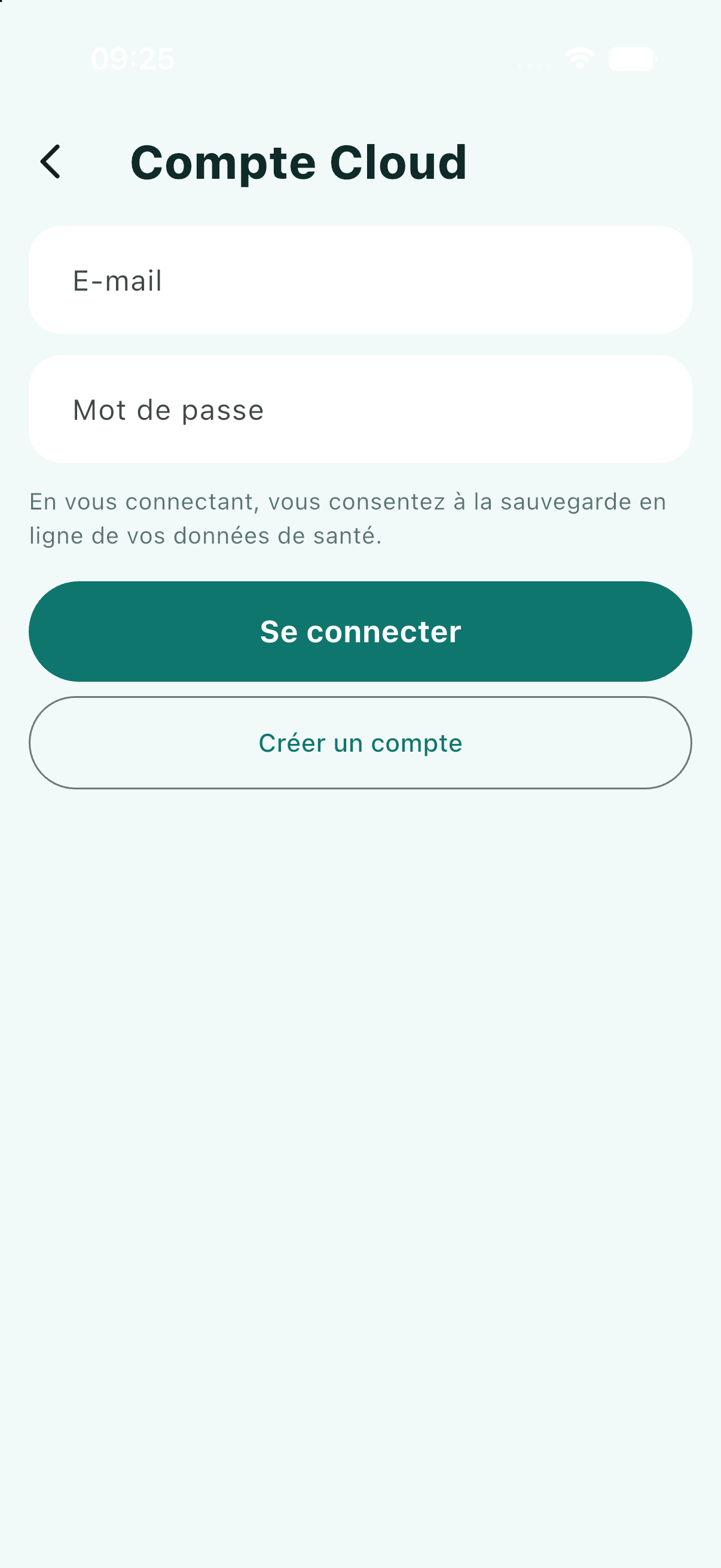 Connexion au compte Cloud